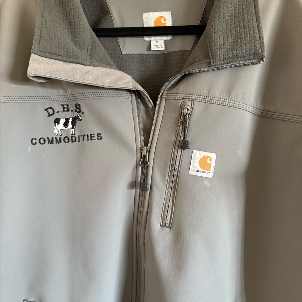 Carhartt Gray Softshell Jacket with Embroidery - image 1